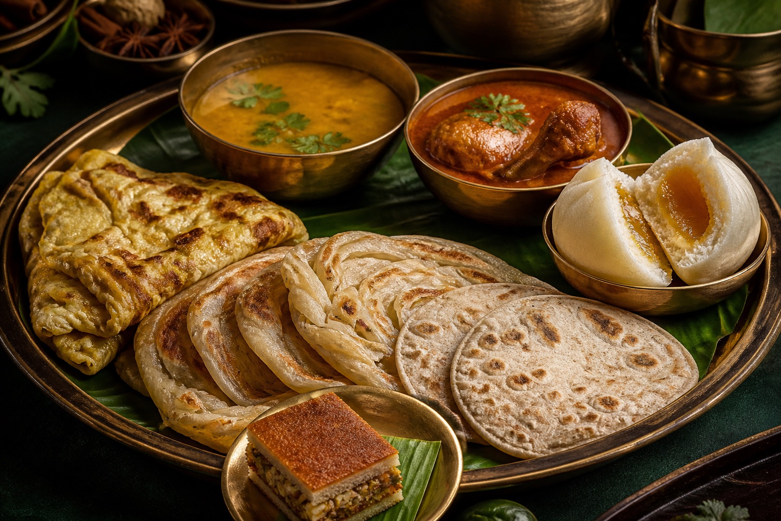 Roti canai dan capati panas